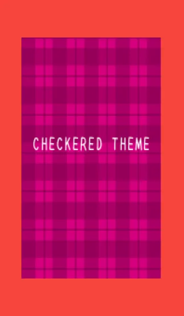 [LINE着せ替え] 赤チェックの着せかえ/レッドの画像1