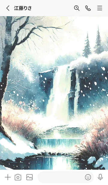 [LINE着せ替え] 優美な冬の風景の着せかえ(Winter-1741)の画像2