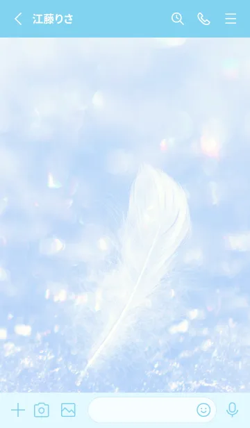 [LINE着せ替え] Real Snow Bokeh #Swan Feather 5-5の画像2