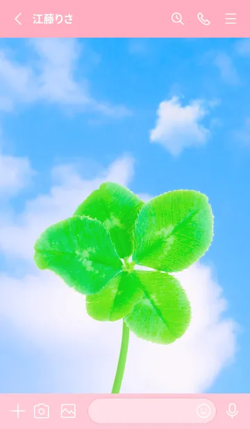 [LINE着せ替え] 本物ラッキークローバー 5-leaf #4-3の画像2