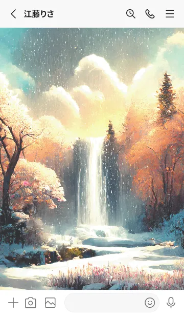 [LINE着せ替え] 優美な冬の風景の着せかえ(Winter-1737)の画像2