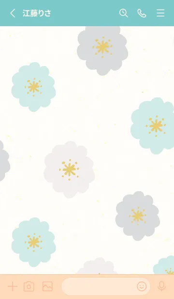 [LINE着せ替え] かわいい丸い花3の画像2