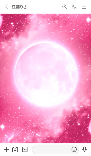 [LINE着せ替え] ビューティフル ムーン - 03 WH ピンク 1の画像2