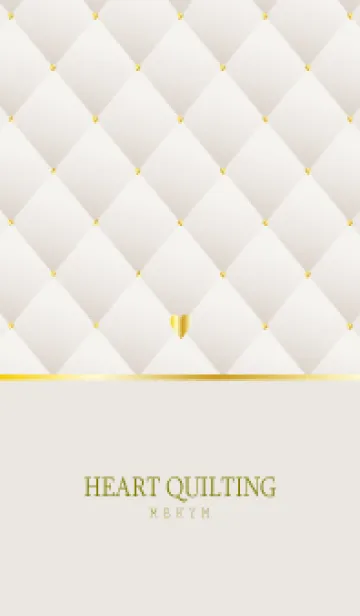 [LINE着せ替え] HEART QUILTING - PINK BEIGE 18の画像1