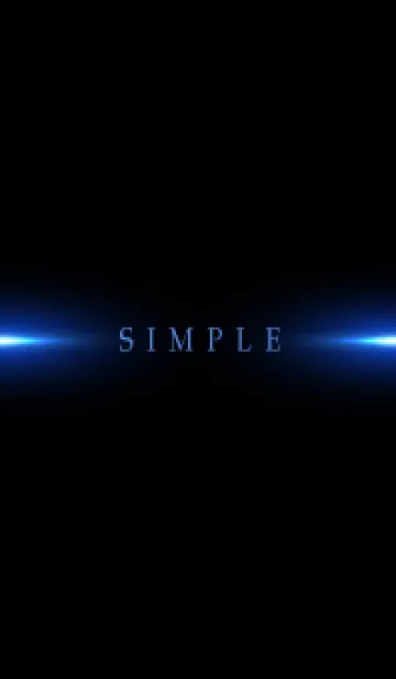 SIMPLE BLUE LIGHT -BLACK- 22のLINE着せ替え