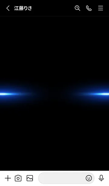 [LINE着せ替え] SIMPLE BLUE LIGHT -BLACK- 22の画像2