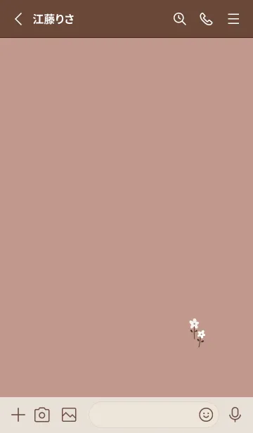 [LINE着せ替え] 大人なオレンジブラウンとお花。の画像2