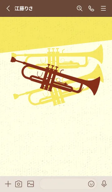 [LINE着せ替え] Trumpet CLR 栗梅の画像2