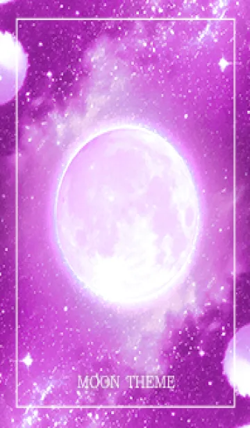 [LINE着せ替え] ビューティフル ムーン - 03 WH パープル 1の画像1