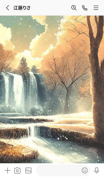 [LINE着せ替え] 優美な冬の風景の着せかえ(Winter-1762)の画像2