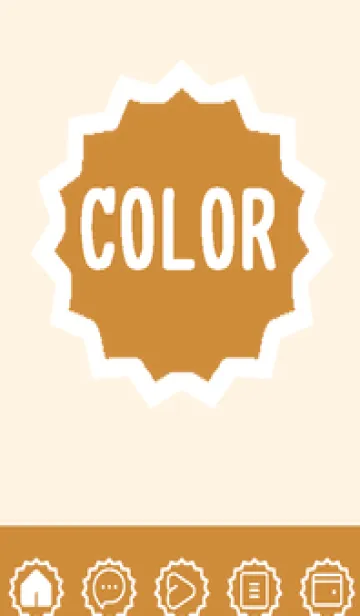 [LINE着せ替え] brown color M49の画像1