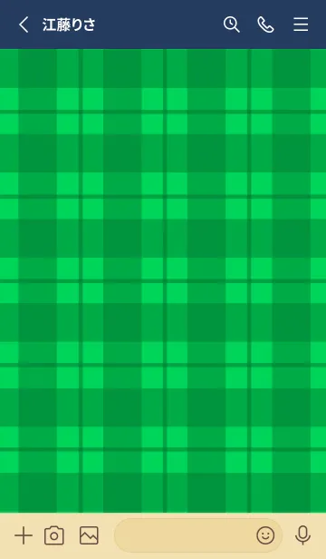 [LINE着せ替え] 緑チェックの着せかえ/ネイビーブルーの画像2