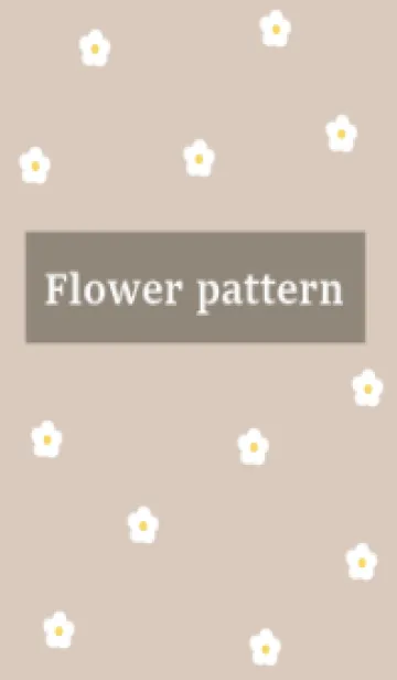 [LINE着せ替え] flower pattern_mochabrownの画像1