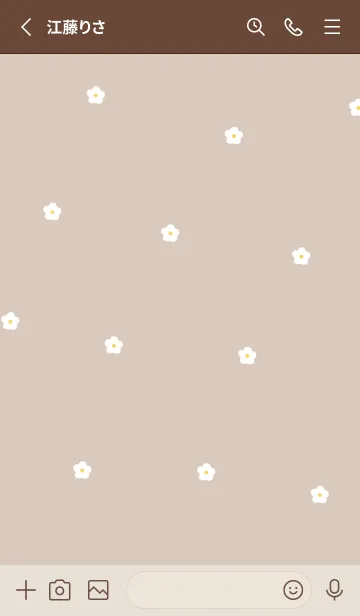 [LINE着せ替え] flower pattern_mochabrownの画像2