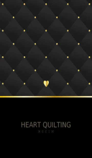 [LINE着せ替え] HEART QUILTING - GRAY BLACK 18の画像1