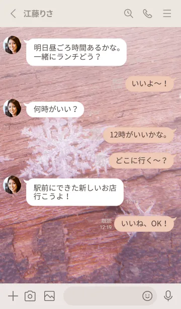 [LINE着せ替え] Real Snow Crystal #10-5の画像3