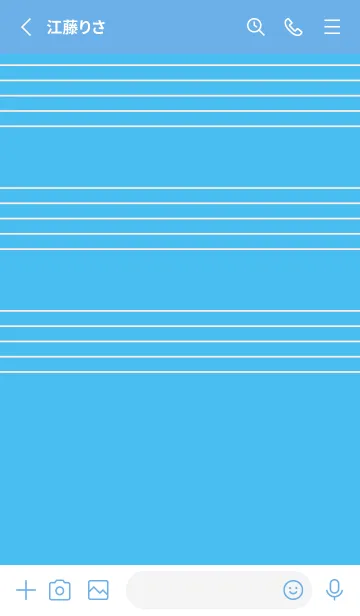 [LINE着せ替え] 五線譜1 パステルブルーの画像2