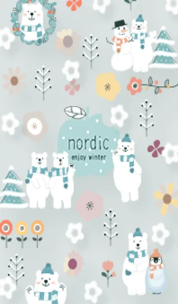 [LINE着せ替え] bluegreen♡花が舞う06_1の画像1