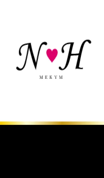 LOVE INITIAL-N&H イニシャル 7のLINE着せ替え
