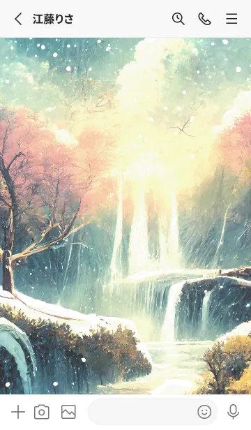 [LINE着せ替え] 優美な冬の風景の着せかえ(Winter-1786)の画像2