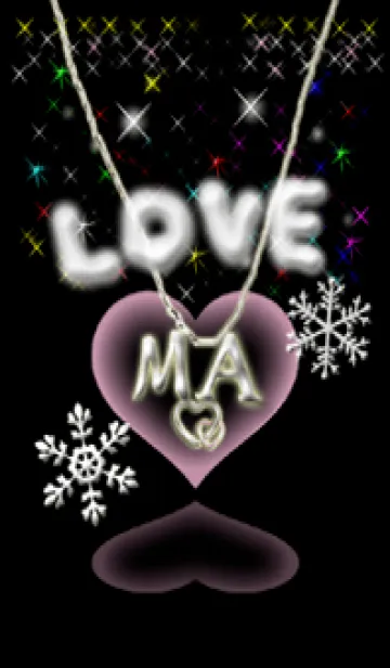 [LINE着せ替え] イニシャル33 M&A  LOVE＆ハートの画像1