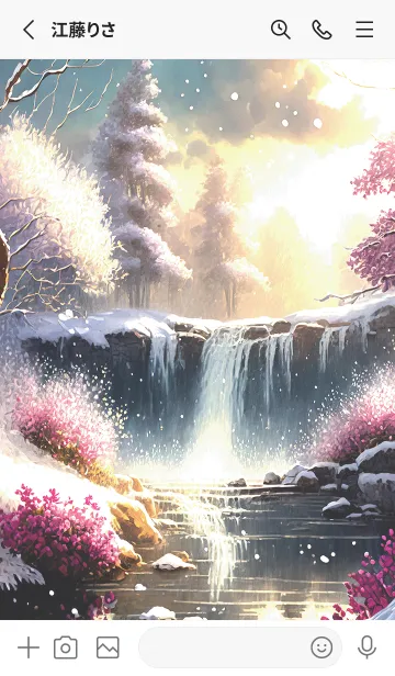 [LINE着せ替え] 優美な冬の風景の着せかえ(Winter-1793)の画像2