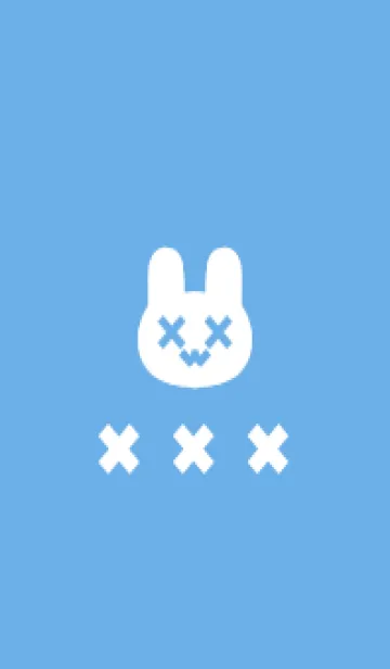 [LINE着せ替え] 地雷うさぎ(blue03)の画像1