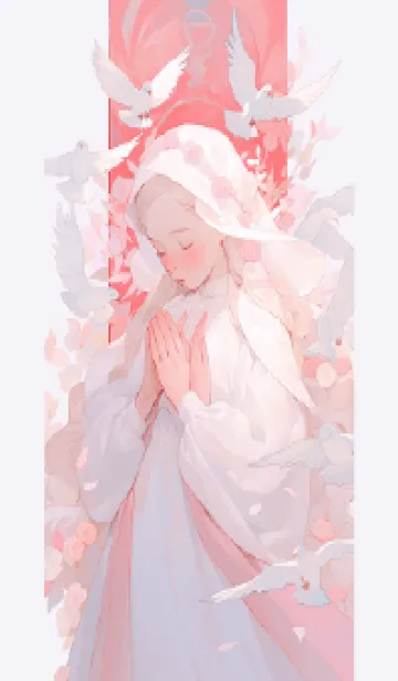 [LINE着せ替え] Girl's Prayer-White Doveの画像1