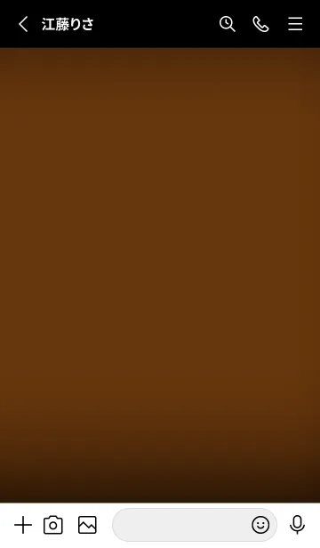 [LINE着せ替え] Black & caramel brown Theme V7 (JP)の画像2