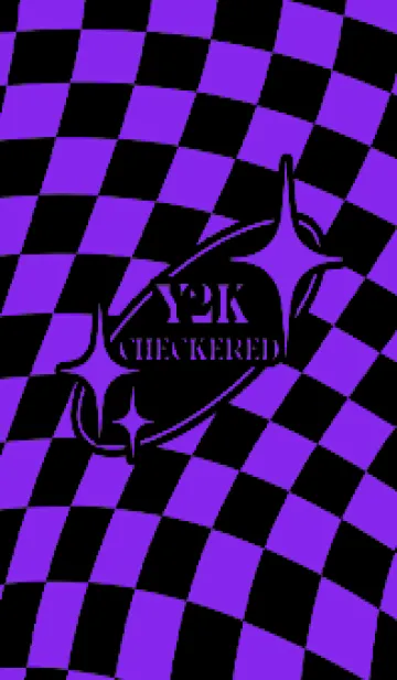 [LINE着せ替え] ✦ Y2K CHECKERED ✦ 02 PURPLE 1 ✦の画像1