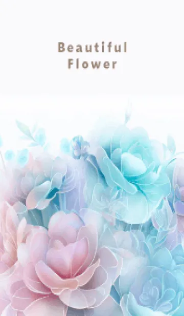 [LINE着せ替え] Beautiful Flower-PINK&BLUE- 3の画像1