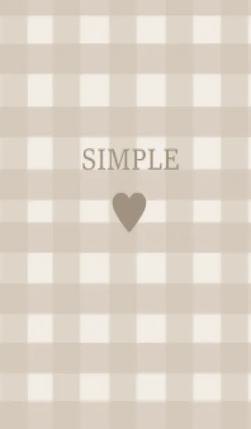 [LINE着せ替え] SIMPLE HEART =check chocolate=の画像1