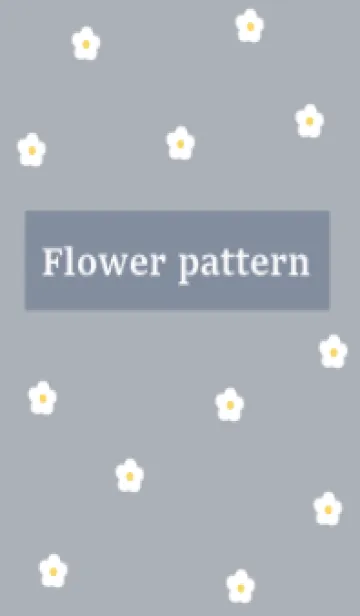 [LINE着せ替え] flower pattern_dustyblueの画像1