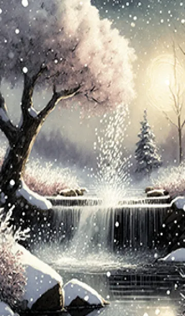 [LINE着せ替え] 優美な冬の風景の着せかえ(Winter-1809)の画像1