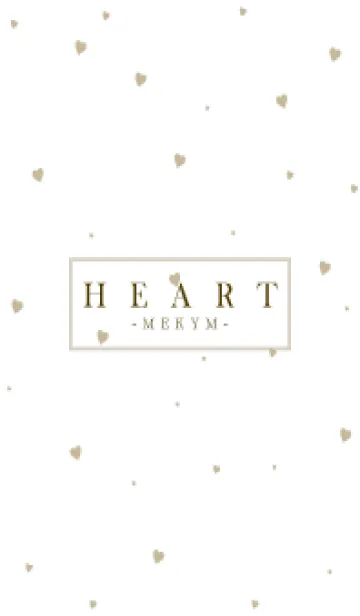 [LINE着せ替え] HEART BEIGE-SIMPLE MEKYM 22の画像1