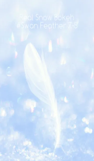 [LINE着せ替え] Real Snow Bokeh #Swan Feather 7-5の画像1