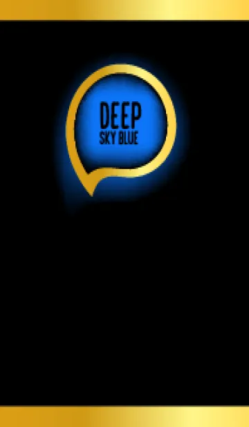 [LINE着せ替え] Deep Sky Blue Gold In Black Theme (JP)の画像1