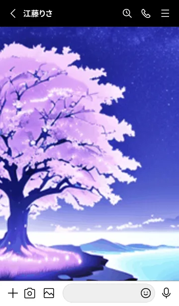 [LINE着せ替え] 冬のサクラ #BGLK07。の画像2