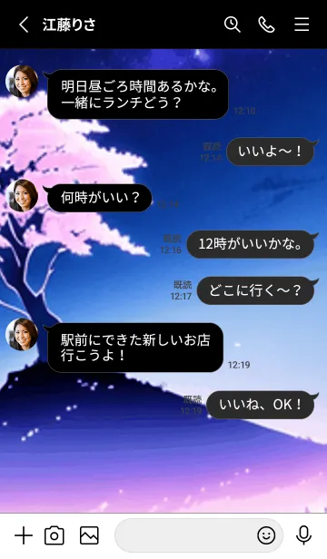 [LINE着せ替え] 冬のサクラ #BGLK014。の画像3