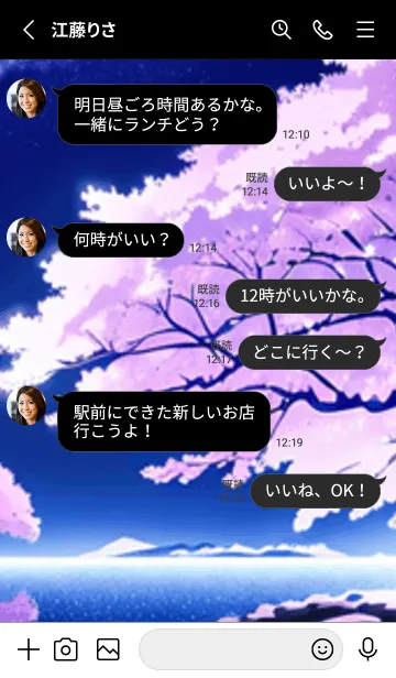 [LINE着せ替え] 冬のサクラ #BGLK013。の画像3