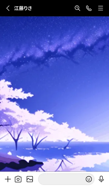 [LINE着せ替え] 冬のサクラ #BGLK010。の画像2