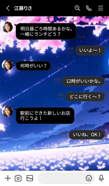 [LINE着せ替え] 冬のサクラ #BGLK017。の画像3