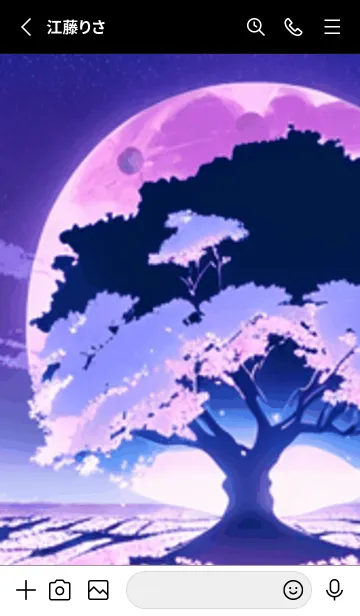 [LINE着せ替え] 冬のサクラ #BGLK020。の画像2