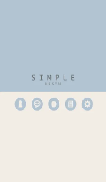 [LINE着せ替え] SIMPLE-ICON BLUE 15の画像1