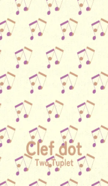 [LINE着せ替え] 2連符柄  ペールモーベットの画像1