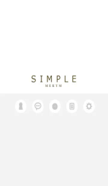 [LINE着せ替え] SIMPLE-ICON WHITE 15の画像1
