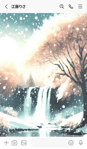 [LINE着せ替え] 優美な冬の風景の着せかえ(Winter-1829)の画像2