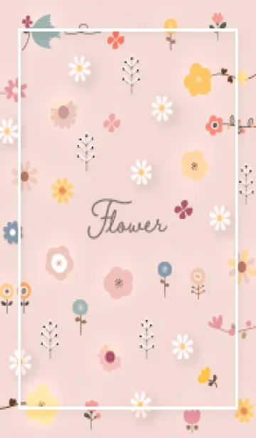 [LINE着せ替え] babypinkデイジーと花柄09_1の画像1