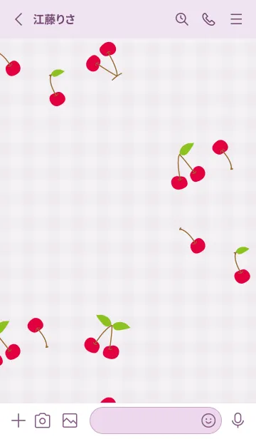 [LINE着せ替え] さくらんぼ シンプルかわいい20の画像2