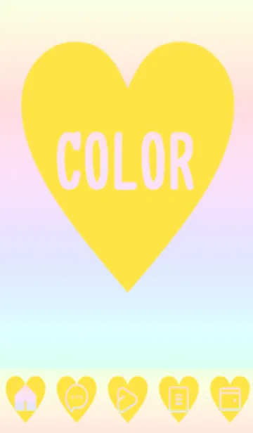 [LINE着せ替え] yellow color rainbow F07の画像1